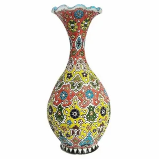 تصویر 4 از خرید و قیمت گلدان مینا کاری شده سفالی + فروش عمده